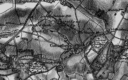 Old map of Cottisford in 1896