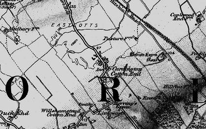 Old map of Cotton End in 1896
