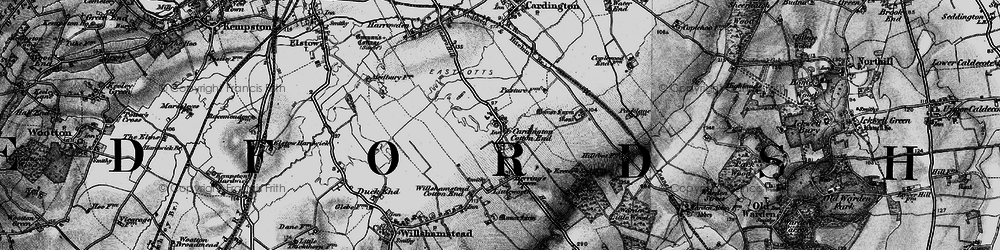 Old map of Cotton End in 1896