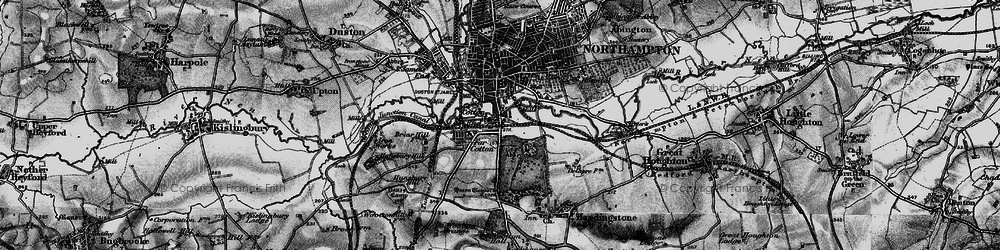 Old map of Cotton End in 1898