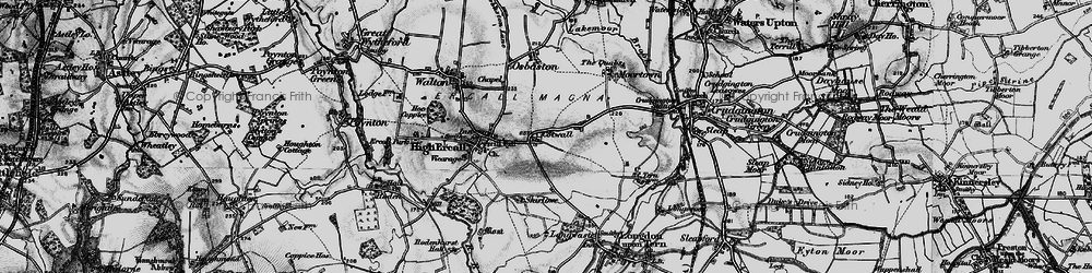 Old map of Cotwall in 1899