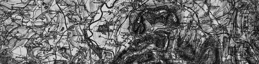 Old map of Coughton in 1896