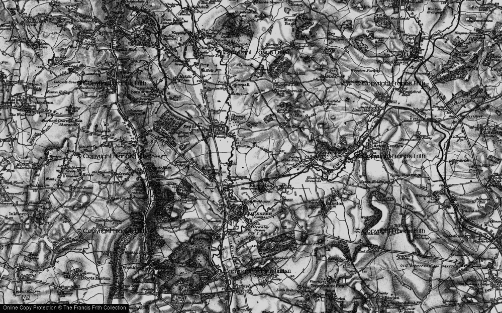 Old Map of Coughton Fields, 1898 in 1898