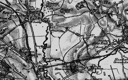 Old map of Coughton Fields in 1898