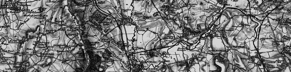 Old map of Coughton Fields in 1898