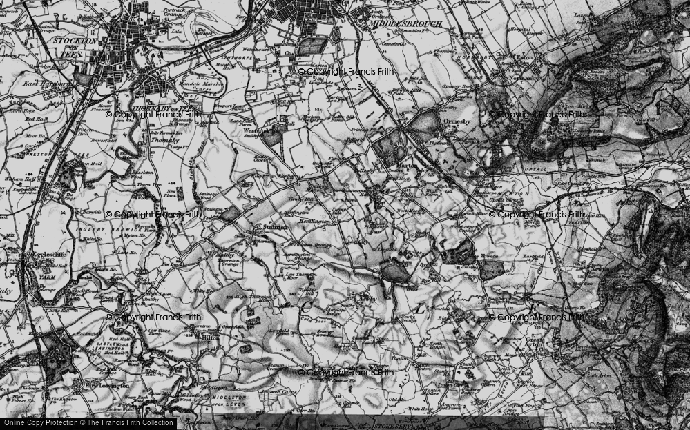 Old Map of Coulby Newham, 1898 in 1898