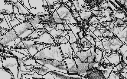 Old map of Coulby Newham in 1898