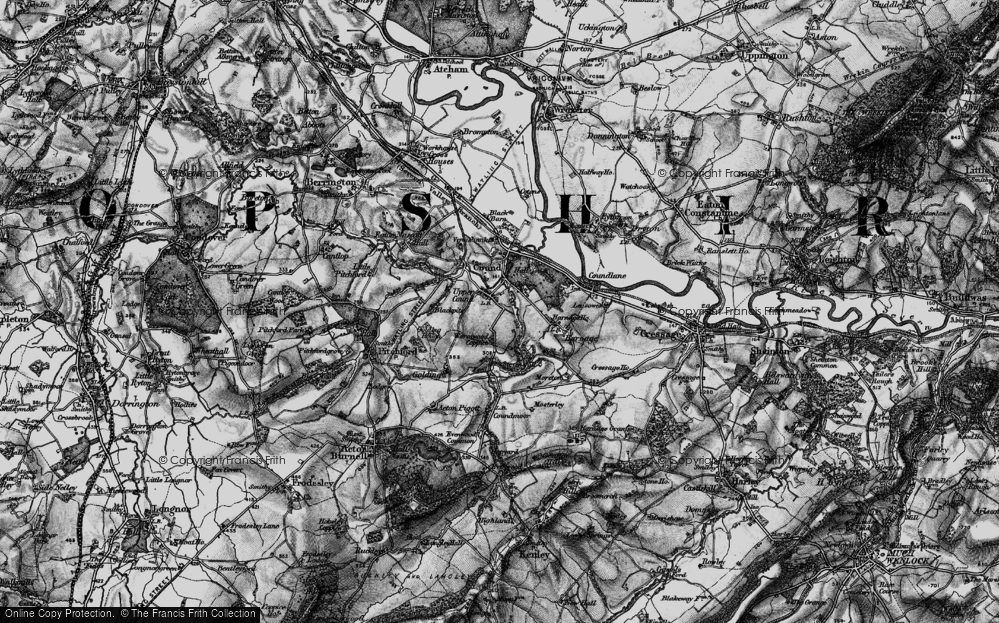 Old Map of Historic Map covering Blackpits in 1899