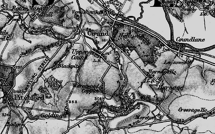 Old map of Cound in 1899
