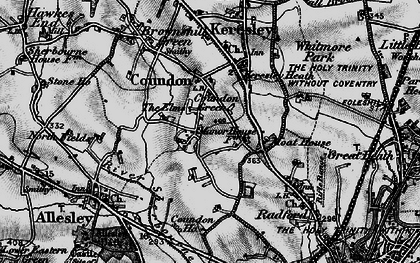 Old map of Coundon in 1899