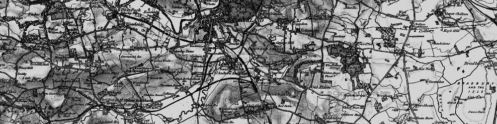 Old map of Coundon Grange in 1897