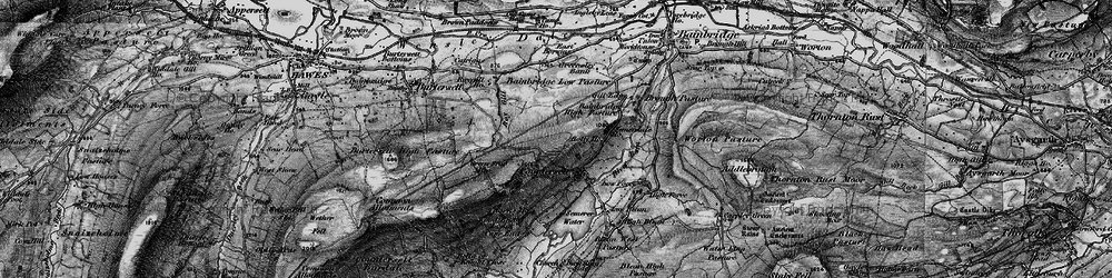 Old map of Bainbridge High Pasture in 1897