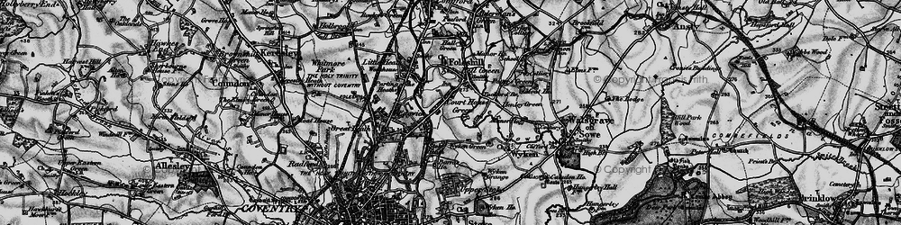 Old map of Court House Green in 1899