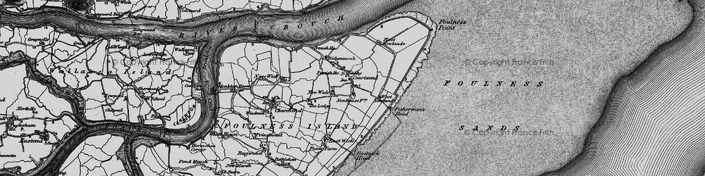 Old map of Courtsend in 1895