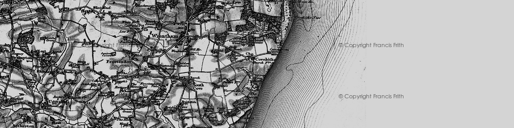 Old map of Covehithe in 1898