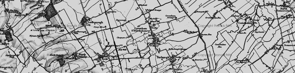 Old map of Covenham St Bartholomew in 1899