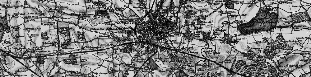 Old map of Coventry in 1899