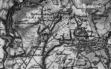 Old map of Lees in 1896