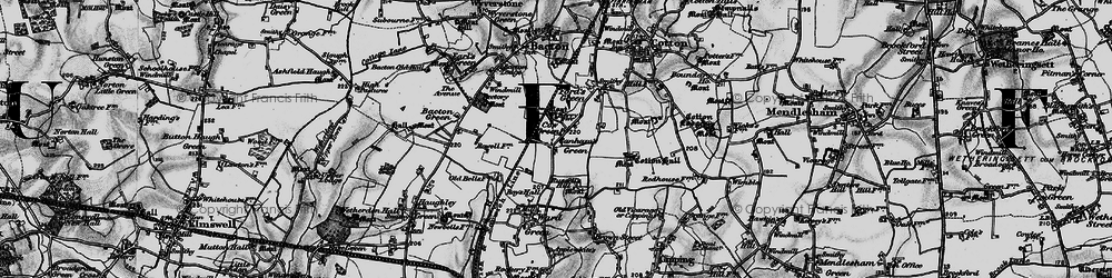 Old map of Cow Green in 1898