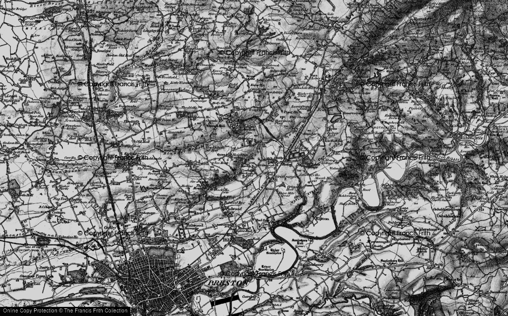 Old Map of Cow Hill, 1896 in 1896