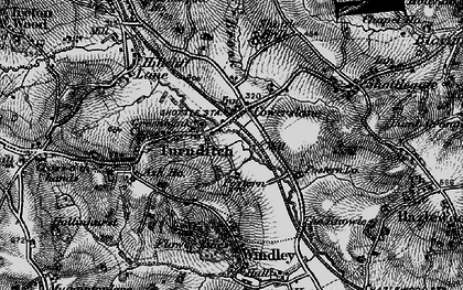 Old map of Cowers Lane in 1895