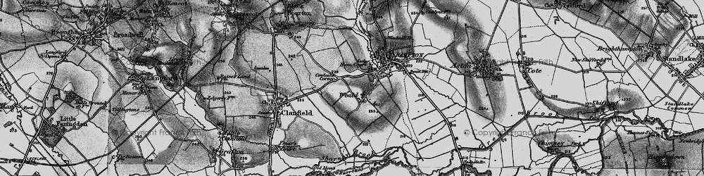 Old map of Cowleaze Corner in 1895