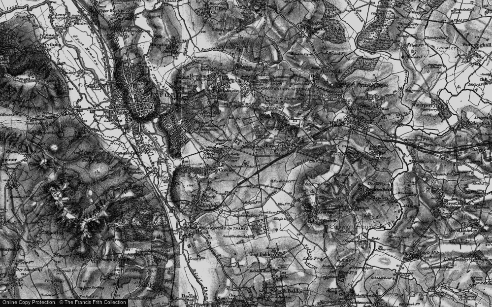 Old Map of Cowley, 1895 in 1895