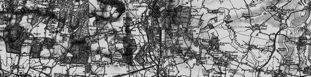 Old map of Cowley in 1896