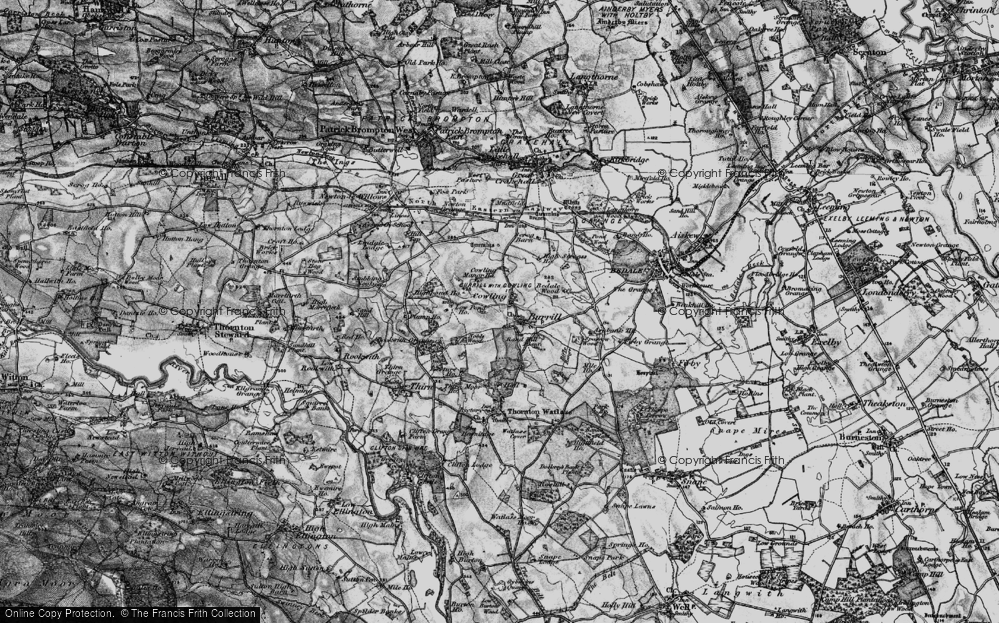 Old Map of Cowling, 1897 in 1897
