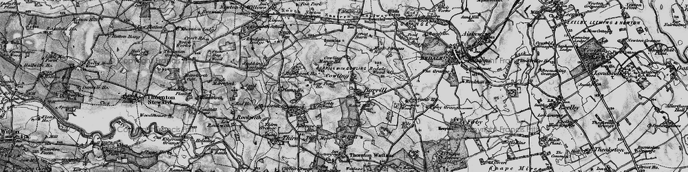 Old map of Cowling in 1897
