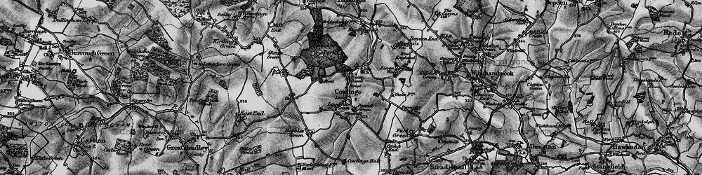 Old map of Cowlinge in 1898