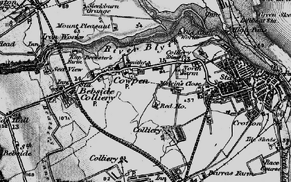 Old map of Cowpen in 1897