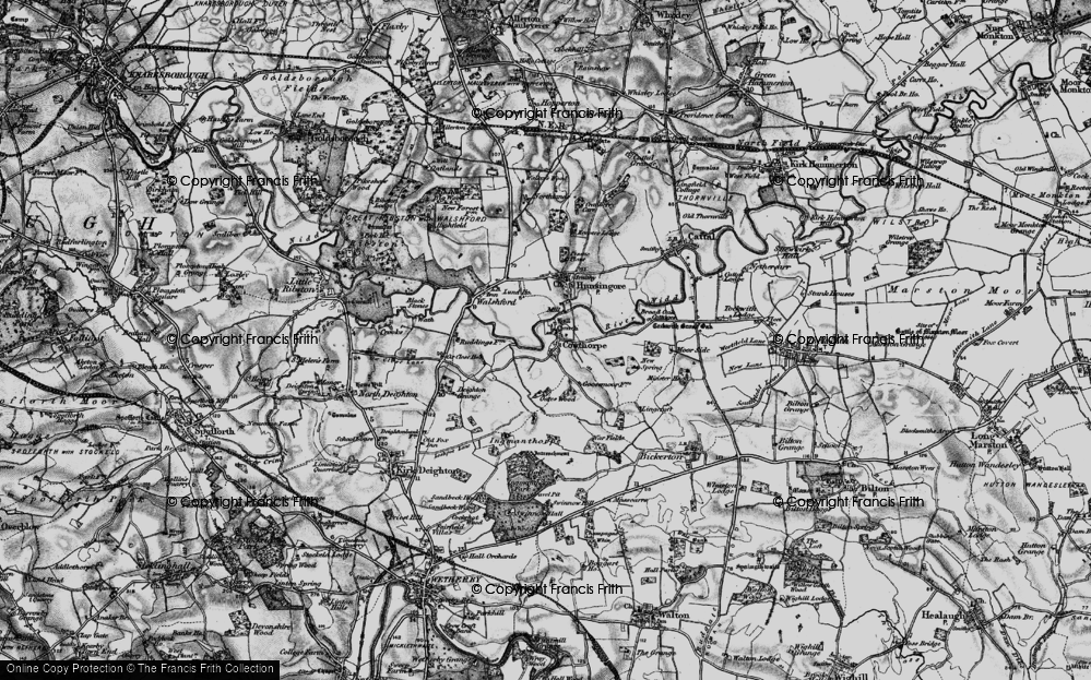 Old Map of Cowthorpe, 1898 in 1898