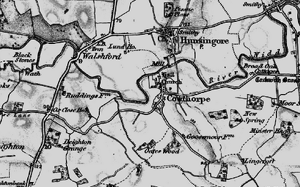 Old map of Cowthorpe in 1898