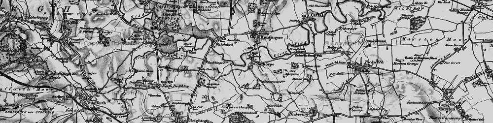 Old map of Cowthorpe in 1898