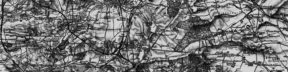 Old map of Cox Moor in 1899
