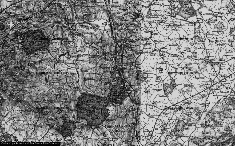 Old Map of Historic Map covering Butterley Heys in 1897