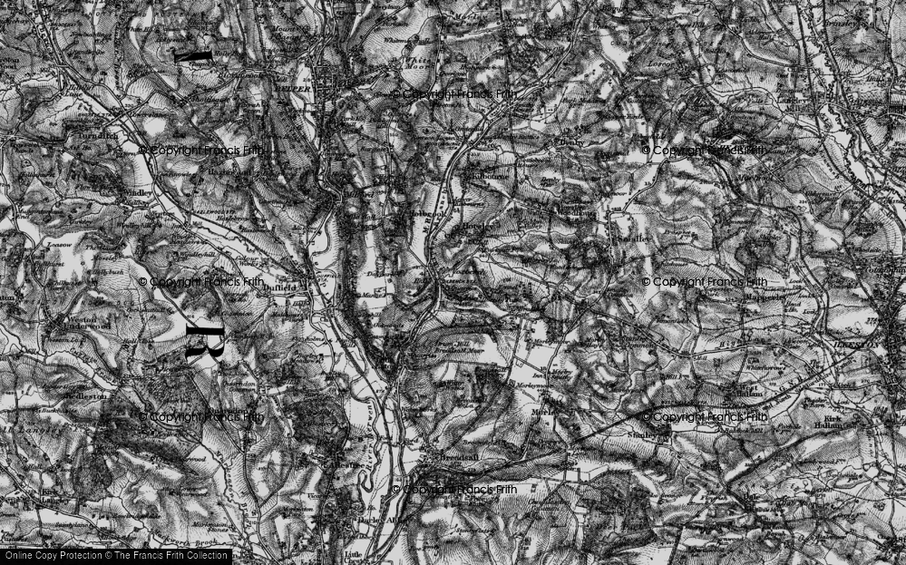 Old Map of Historic Map covering Breadsall Moor in 1895