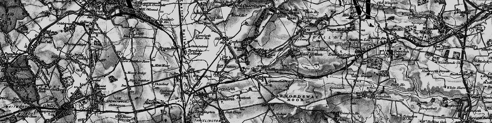 Old map of Coxhoe in 1898