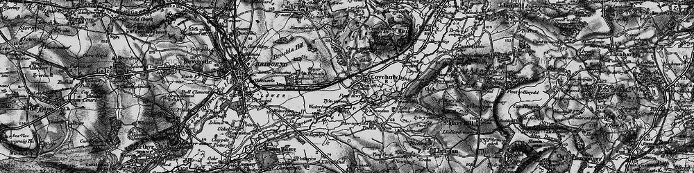 Old map of Coychurch in 1897