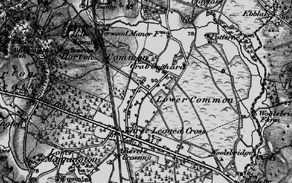 Old map of Crab Orchard in 1895