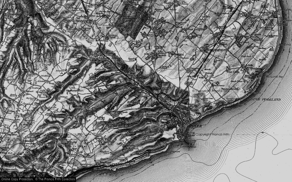 Old Map of Crabble, 1895 in 1895