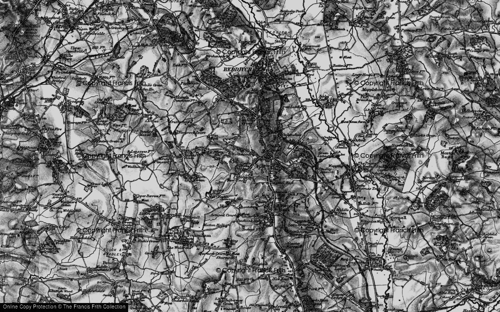 Old Map of Crabbs Cross, 1898 in 1898