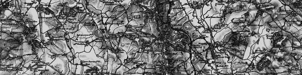 Old map of Crabbs Cross in 1898