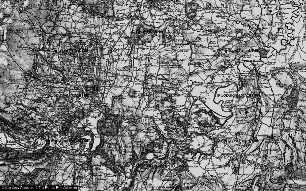 Old Map of Crabtree Green, 1897 in 1897