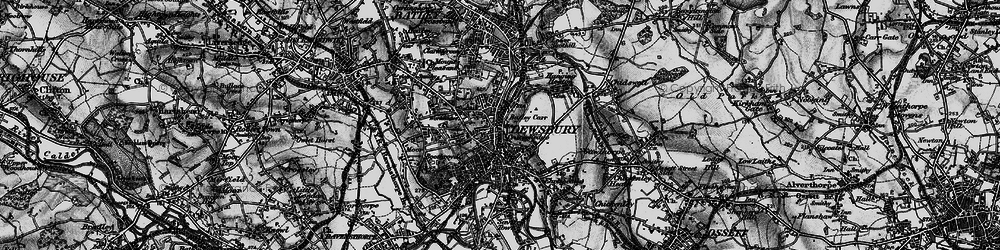 Old map of Crackenedge in 1896