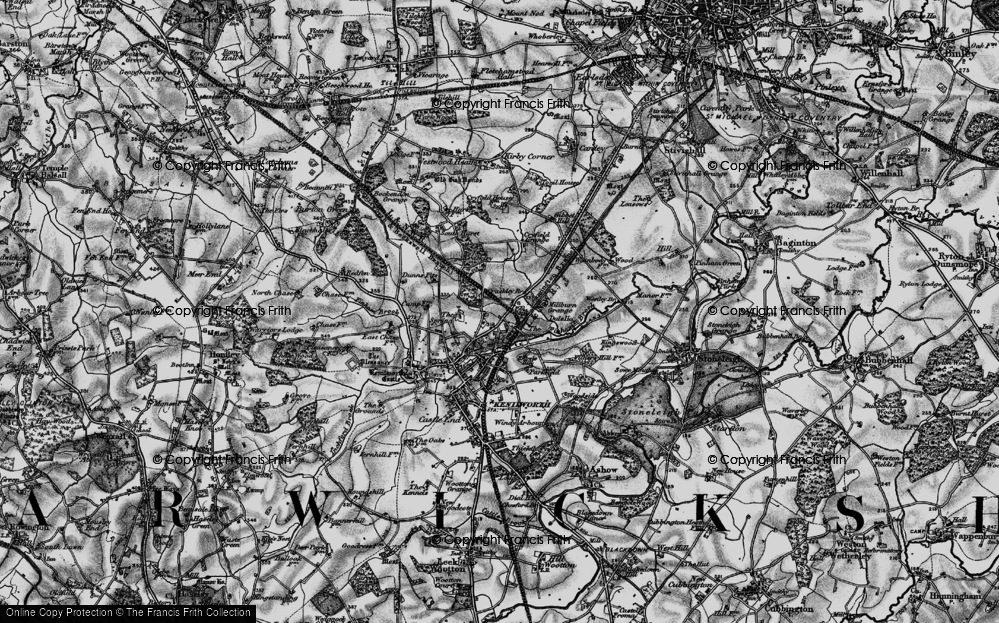 Old Map of Crackley, 1898 in 1898
