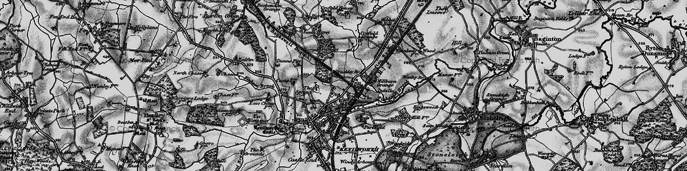 Old map of Crackley in 1898