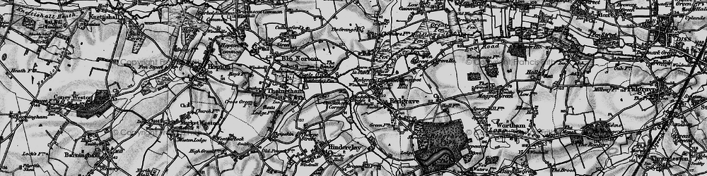 Old map of Crackthorn Corner in 1898