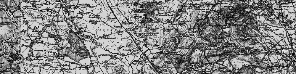 Old map of Cracow Moss in 1897